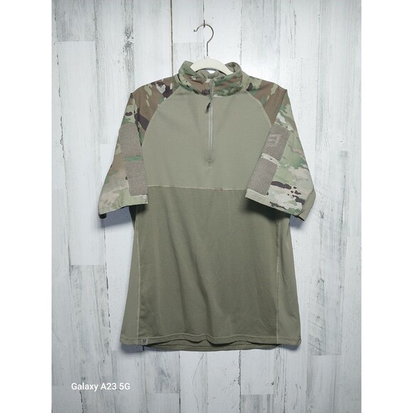 Mission Made Tactical Shirt Short Sleeve 1/4 Zip Pullover Camo Combat Men Large - Picture 1 of 5